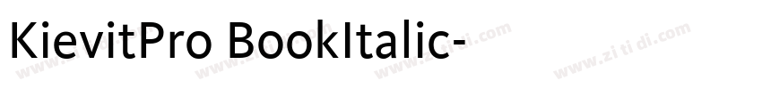KievitPro BookItalic字体转换